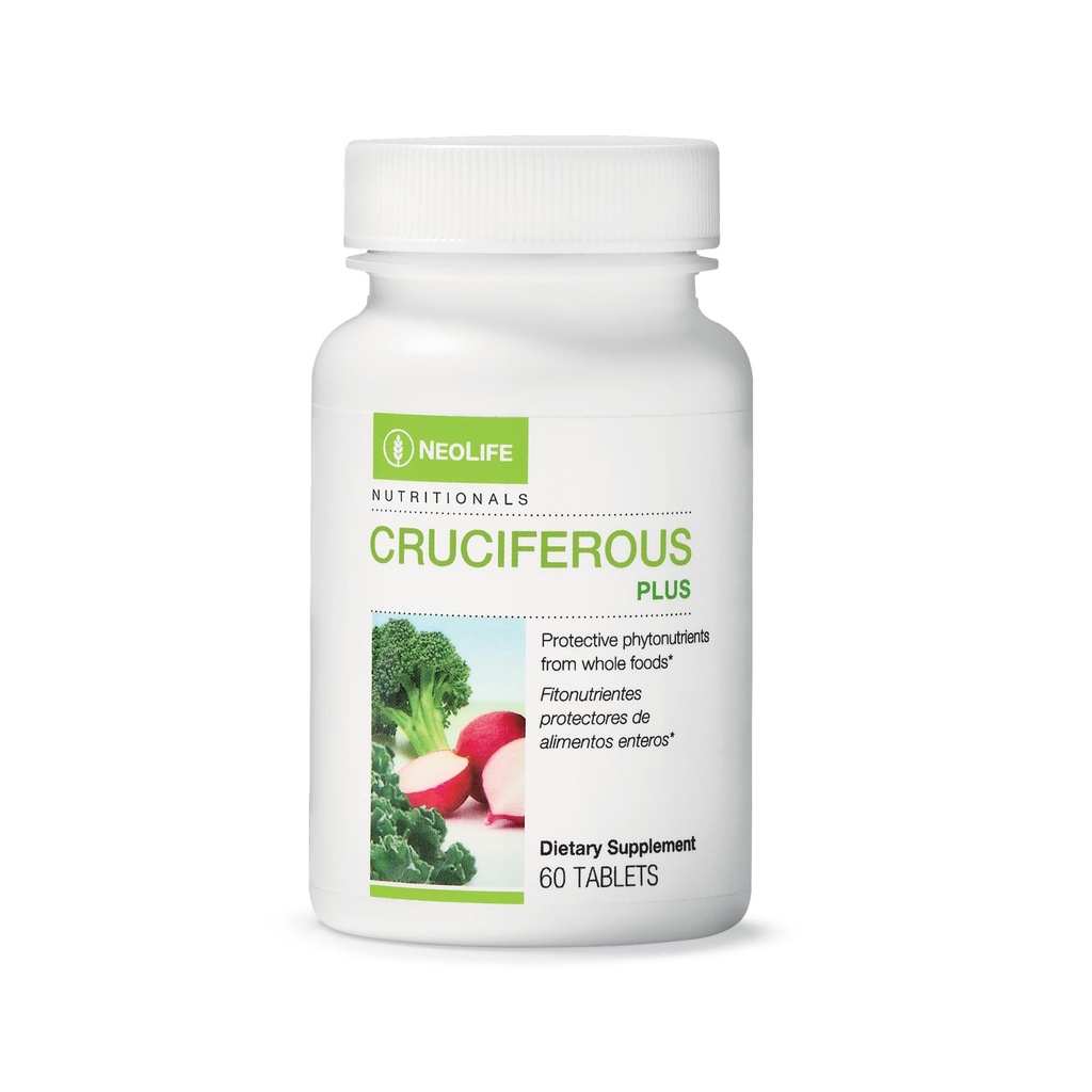 NeoLife Cruciferous Plus - Nutrient Blend from Cruciferous Vegetables, Broccoli, Radish, Kale, Greens Supplements, Watercress, Orange Extract - 60 Tablets