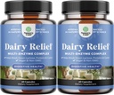 Pilules d'intolérance au lactose 120 jours d'approvisionnement - Enzymes digestifs laitiers à action rapide - Pilules de soulagement des produits laitiers pour la digestion, le gonflement, le gaz et les protéines de glucides - Supplément de digestion pour le soulagement de l'intolérance au lactose