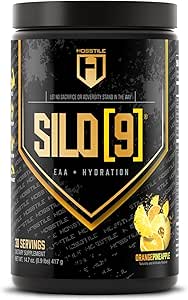 HOSSTILE SILO[9] Essential Amino Acids, EAA & BCAA Powder, Electrolyte Hydration Support, Enhance Muskelwachstum & Erholung, Pre oder Post Workout Drink, Blueberry Lemonade, 30 Portionen