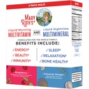 MaryRuth Organics Liquid Morning Multivitamin & Liquid Nighttime Multimineral Bundle, Vegan Vitamin C, Vitamina D, B Complex, Magnesium, Energy, Beauty, Sleep Support, NO Melatonin, 32 Fl Oz Ogni