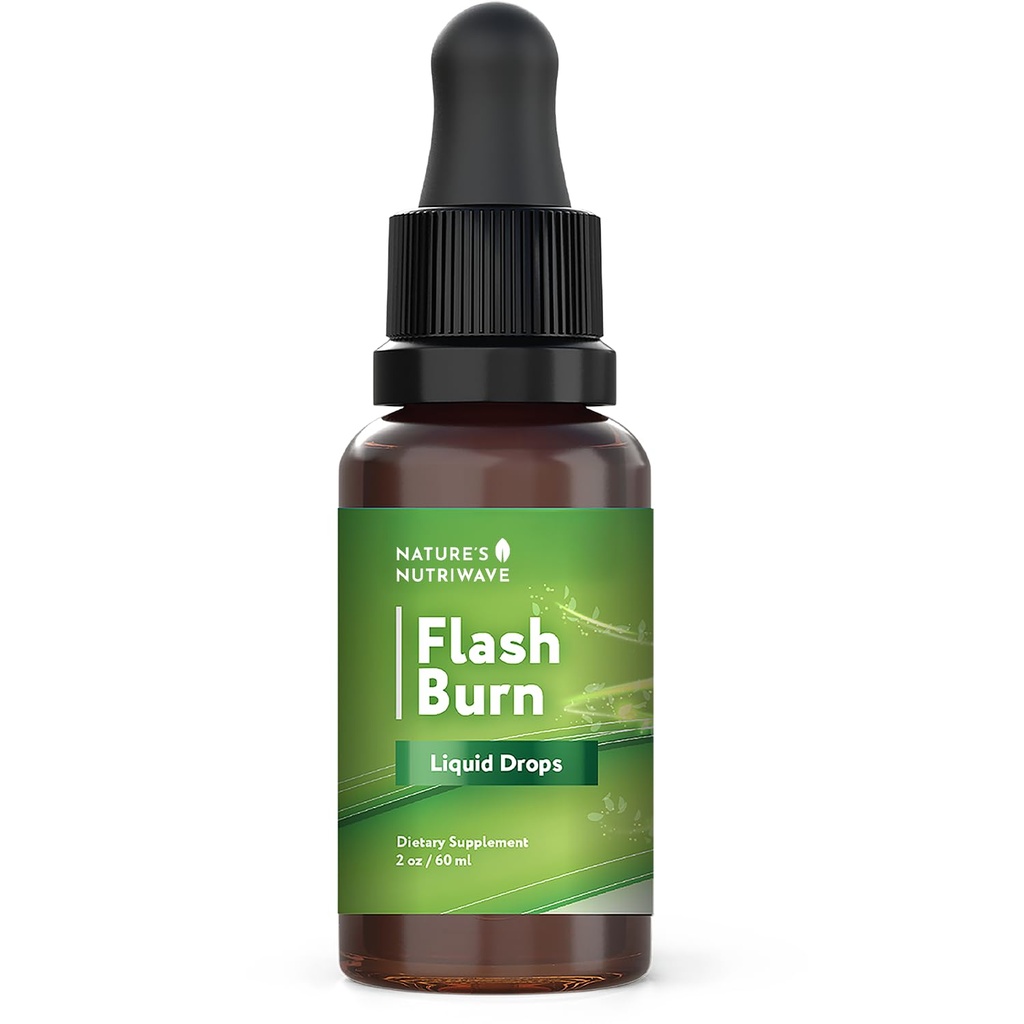 Flash Burn Drops – Maca, Grape Seed & Green Tea – 40mL, 1 Month Supply | Maca, Grape Seed, Green Tea & Ginseng, plant-based liquid | Non-GMO, Gluten-Free, Dairy-Free, Vegetarian