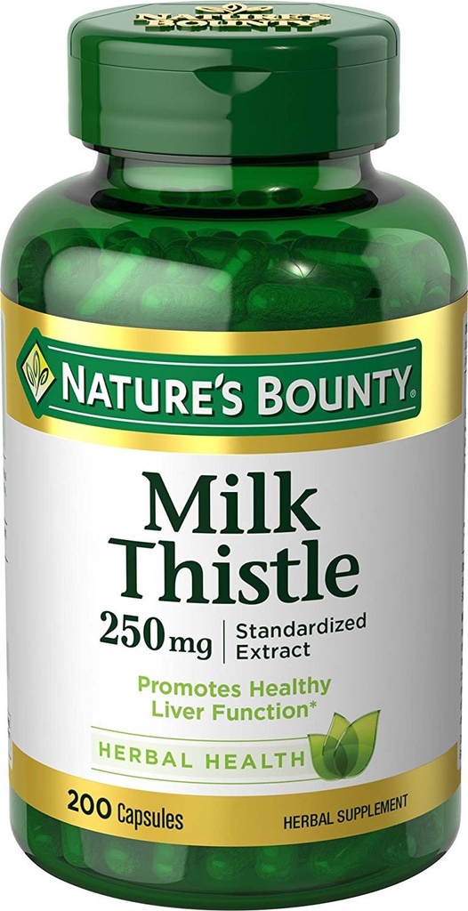 Nature's Bounty Milk Thistle 250 mg Kapseln 200 ea