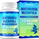 Akkermansia Probiotic, GLP-1, Probiotici di Strain dal vivo per le donne e gli uomini, GLP 1 supplemento per la salute del fegato, digestivo, metabolico*, immunitario, con cromo, foglia di tè verde, 60 capsule