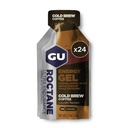 GU Energy Roctane Ultra Endurance Energy Gel, végétalien, sans gluten, sans casher et sans laiterie nutrition sportive pour la course, le vélo, la randonnée ou le ski, Cold Brew 2X caféine (24 paquets)