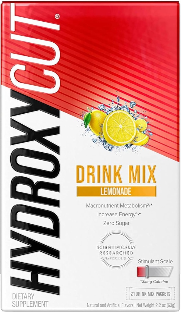Hydroxycut Drink Mix, Lemonade - 21 Travel-Size Packets - Zero Calories oder Sugar - Boost Metabolism, Burn Calories, Erhöhen Sie Energie - für Damen und Herren