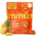 Grüns Immun Immunity Gummies with Vitamin C, Zinc, MCT Oil, & Turmeric - Daily Immune Support Supplement for Adults - Sour Pineapple Flavor (10 Count)