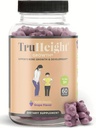 TruHeight Growth Gummies (Grape) Natural Growth & Development Supplement für Kinder & Jugendliche - Vitamin D, K, Calcium & Ashwagandha - Knochenstärke Vitamine D3 K2 - Picky Eater Vitamin für Kinder - Alter 5+