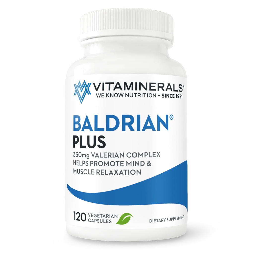 Vitaminerals 33+ Baldrian® Plus Natural Relaxing Support Standardisierte Valerian Extract (120)