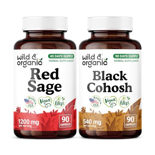 Wild & Organic Red Sage 90 Capsules & Black Cohosh 90 Capsules