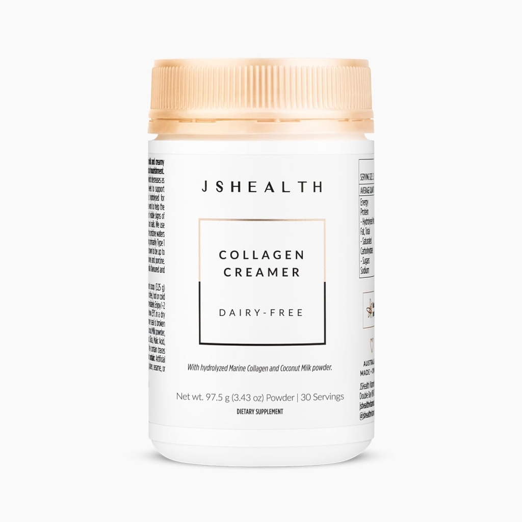 JSHealth Collagen Creamer - Vanille Collagen Creamer für Kaffee - Dairy Free Healthy Coffee Creamer, 30 Servierungen von Marine Collagen Peptides