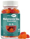 Maxi Health 1mg Melatonin Gummis – Kinder Melatonin Chewables mit natürlichem Kirschen & Orange Flavor – Erwachsenen- und Babyschlaf-Hilfe-Ergänzung zur Unterstützung restful Nights (60 Count)