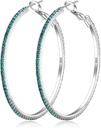 925 Sterling Silber Ohrringe große Strass Ohrringe große Cubic Zirkonia Hoop Ohrringe Dünne Strass Runde Ohrringe für Frauen 20/30/40/50/60/70mm Sparkly Hoops mit Kristallen für Damen
