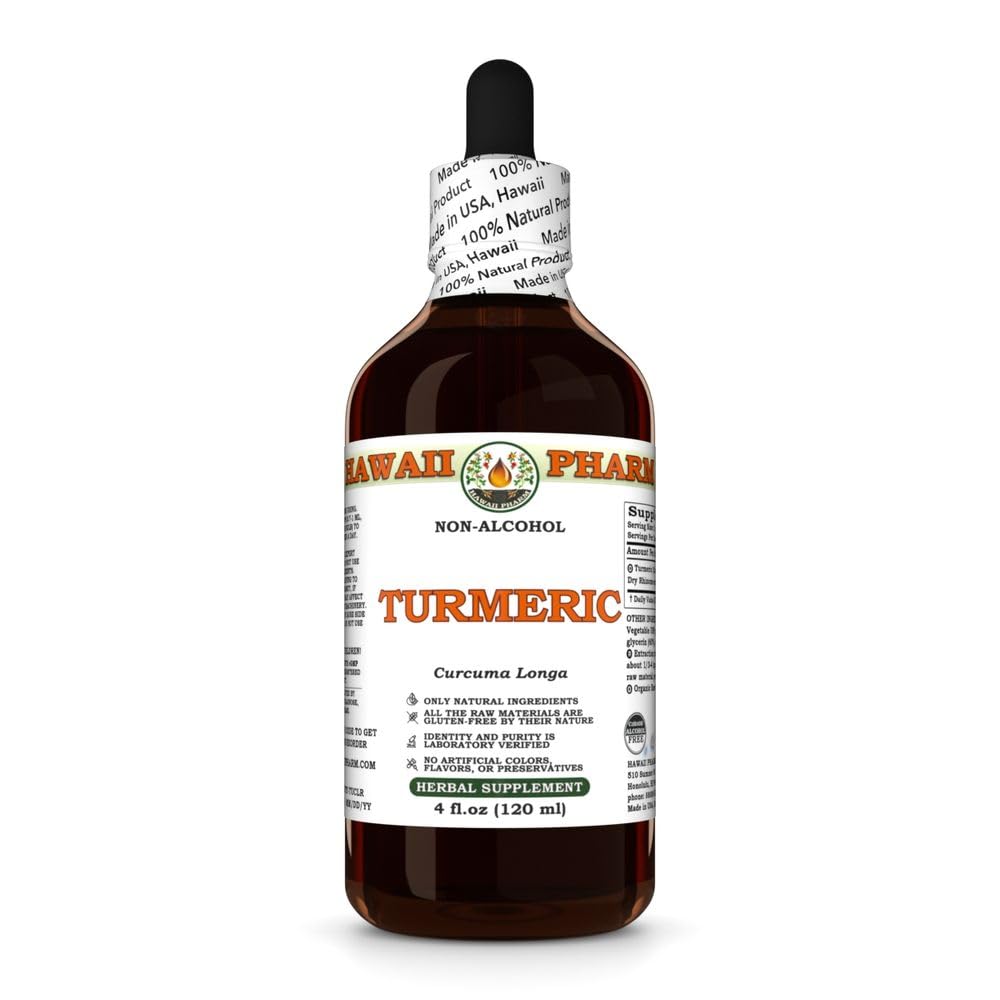 Turmeric (Curcuma Longa) Dry Rhizome Glycerite, All Natural, Vegan, Lab Tested Alcohol-Free Liquid Extract - 4 fl.oz