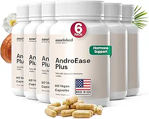 Nourished AndroEase Plus - Integratore di equilibrio naturale per le donne - Formula vegana con Zinc & Saw Palmetto -360 Capsule per il benessere quotidiano & Vitality - Made in Italy