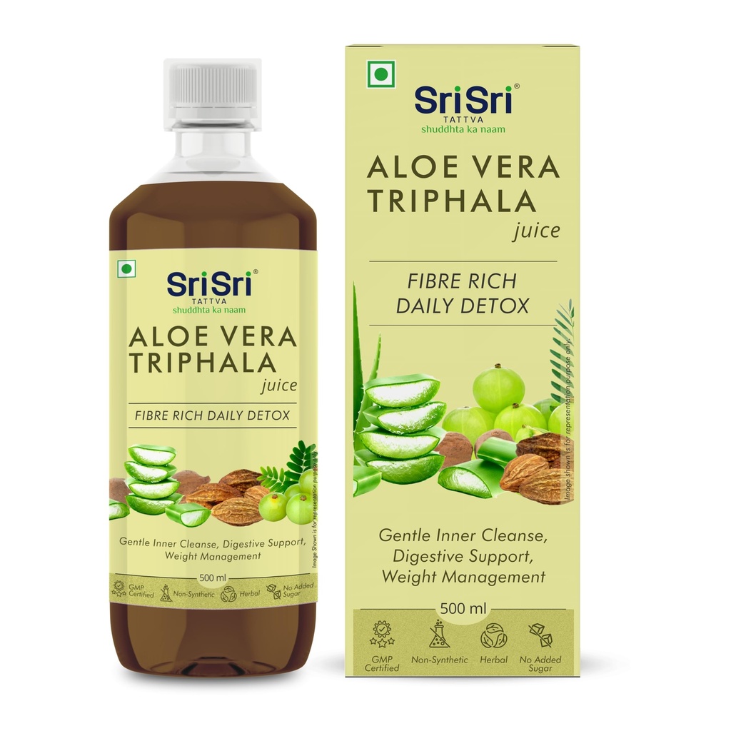 Sri Sri Tattva Aloe Vera Triphala Juice, 500 ml (Pack of 2)