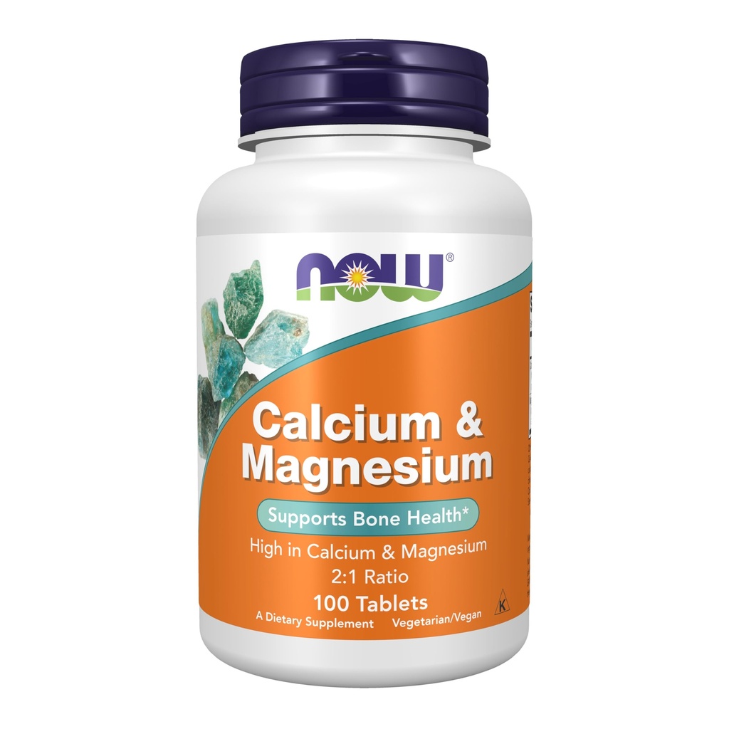 JETZT Nahrungsergänzungsmittel, Calcium & Magnesium 2:1 Ratio, Hohe Potenz, unterstützt Knochengesundheit*, 100 Tabletten