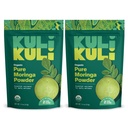 Kuli Kuli Moringa Oleifera Organic Leaf Powder & Green Smoothie, 100% Pure USDA Certified & Non-GMO Moringa Powder, Grande con Smoothies, Tea e Food, 2 Pack