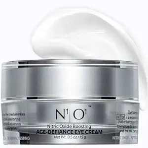 N1O1 Age-Defiance Eye Cream - Tag & Nacht Feuchtigkeitscreme mit Nitric Oxide, Hyaluronsäure, Komplexe Peptide, Ceramide - Hydrating Eye Cream for Dark Circles, Falten, Fine Lines, Puffiness - 0.5 oz.
