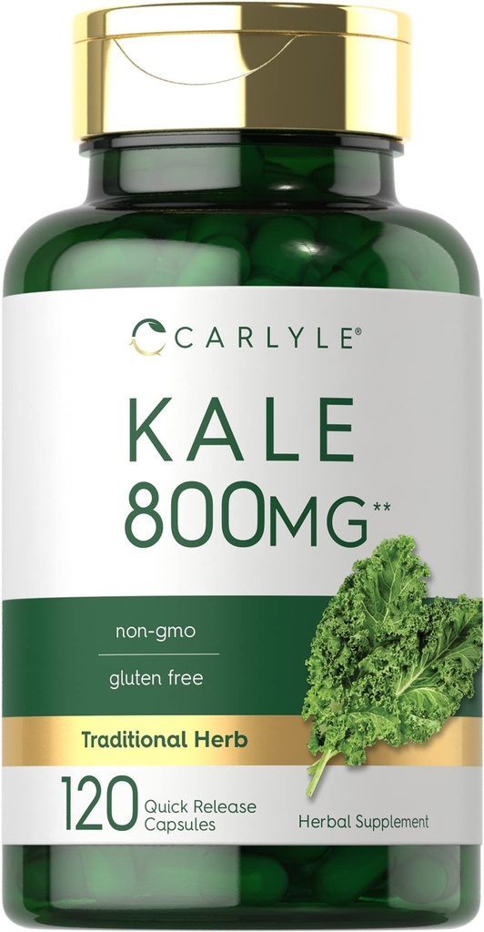 Carlyle Kale Extrakt 800mg | 120 Kapseln | Non-GMO und Gluten kostenlos