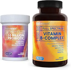 BioEmblem Vitamina B-Complex & Probiotici per Donne & Uomini