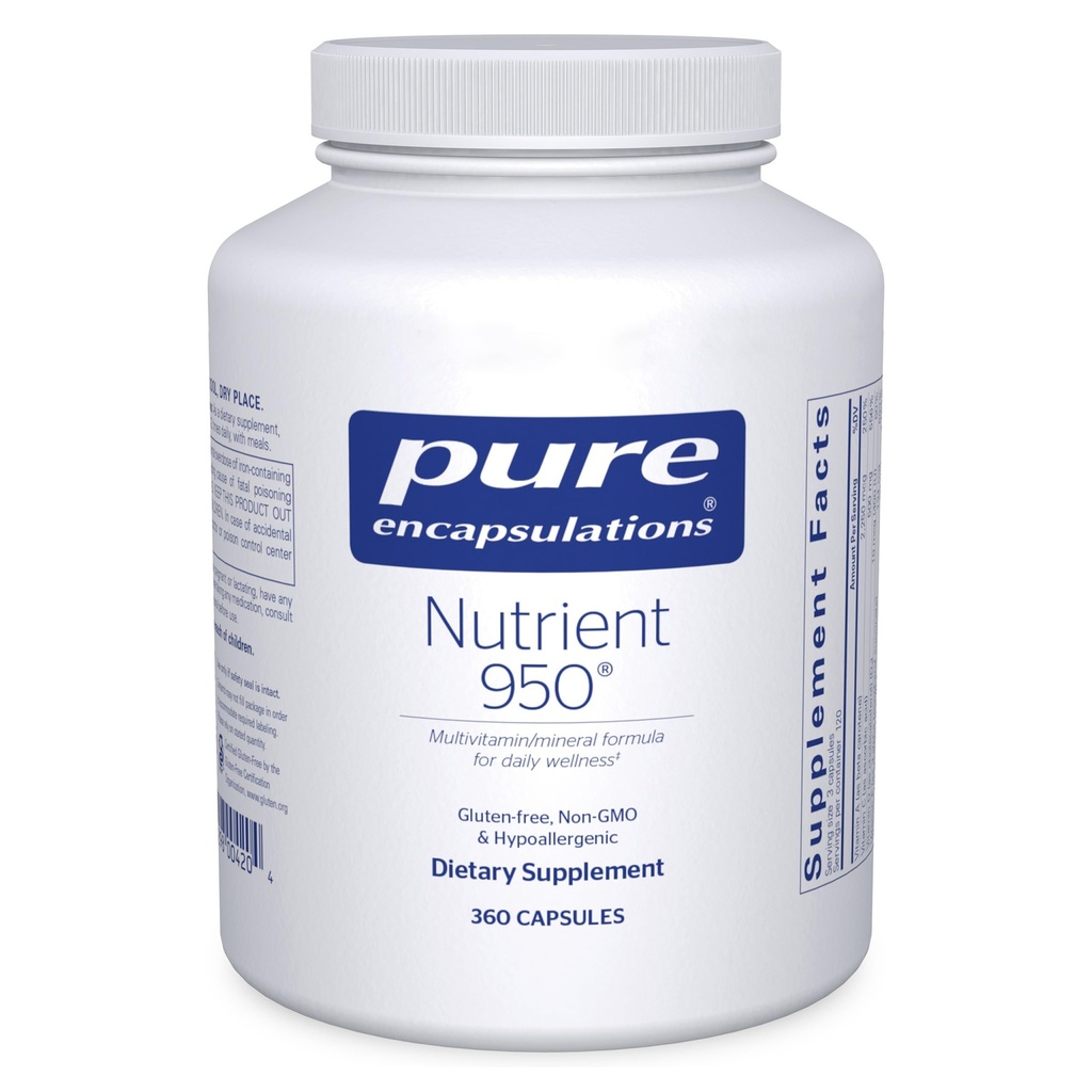 Pure Encapsulations Nährstoff 950 | Multivitamin Mineralische Ergänzung zur Unterstützung physiologischer Funktionen und einem gesunden Lebensstil* | 360 Kapseln