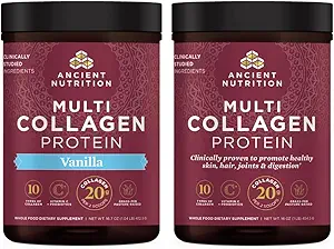 Antica Nutrition Multi Collagen Protein Powder non aromaed 45 Serve + Multi Collagen Protein Powder Vanilla 45 Serve