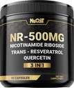 NAD+ Supplement with Nicotinamide Riboside, Resveratrol, Quercetin - 90 Count - 90 Days Supply