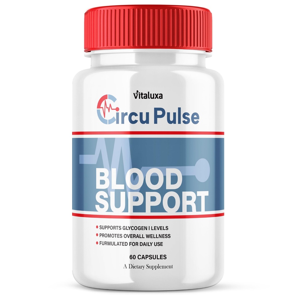 CircuPulse Blood Support, Circu Pulse Blood Glycogen Supplement Capsules Advanced Balance Formula Maximum Strength, Ciruculation Flow Pills for Overall Health Wellness Natural Pressure Blend (60 Ct)