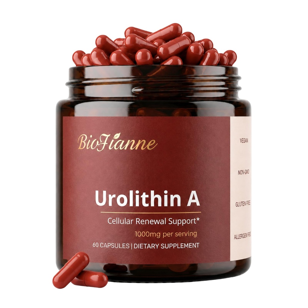 Urolithin A Supplement 1000mg, Mitochondrial Supplements, 60 Capsules