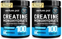 Venture Pal 100% Pure Micronized Creatine Monohydrate Powder, Unflavored Creatine for Women & Men, Vegan, Keto, Gluten Free, 5 g (5000mg) per Serving, Creatina Monohidratada en Polvo (Pack of 2)