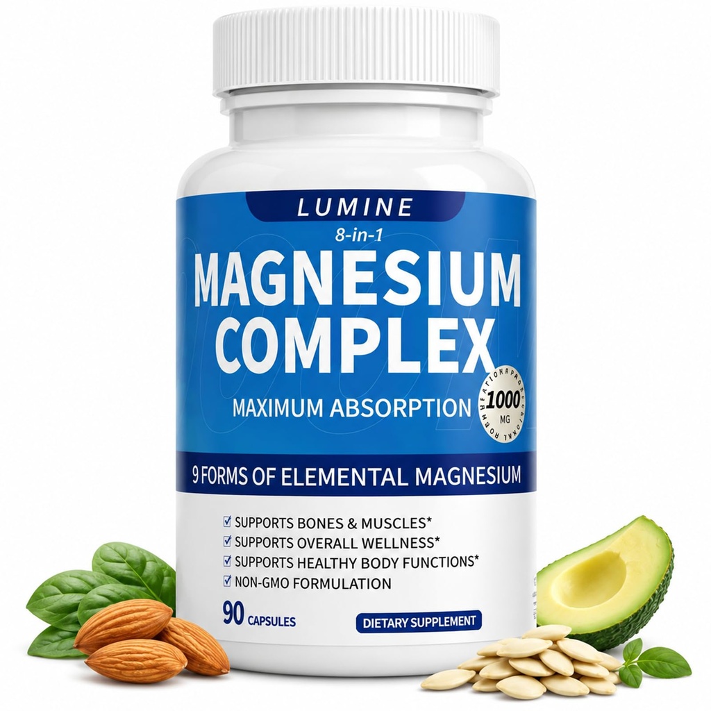 Lumine Magnesium Complex, 8-Form Supplement, 90 Capsules