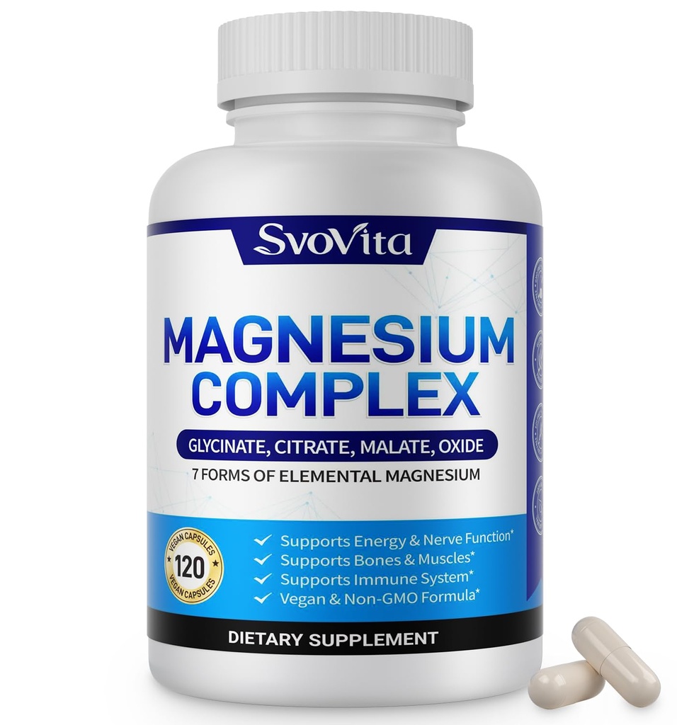 Magnesium Complex, 7-in-1 Magnesium Supplement Capsules
