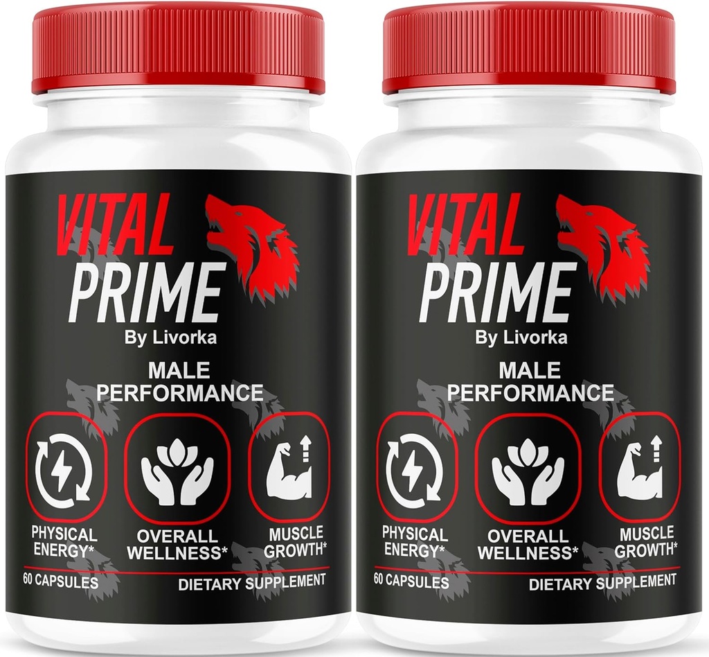 LIVORKA Vital Prime für Männer, Erweiterte Formel, Nahrungsergänzung Unterstützung Kapseln für 2 Monate, Paket von 2