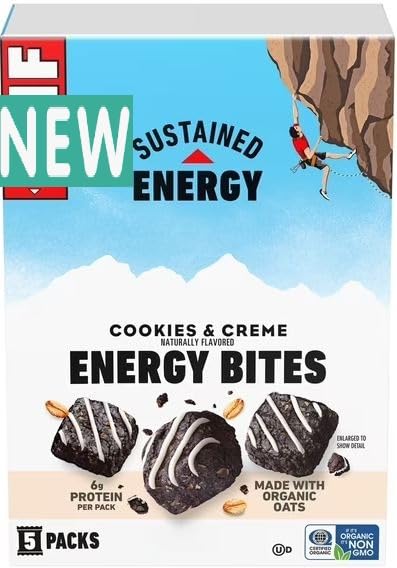 New CLIFS~BAR Energy Bites Cookies & Creme, 5ct