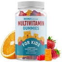 Garnitures multivitamines pour enfants : vitamines A, B, C, D & Zinc pour l'immunité, la croissance et le développement. Multivitamines quotidiennes pour enfants 2 ans et plus.