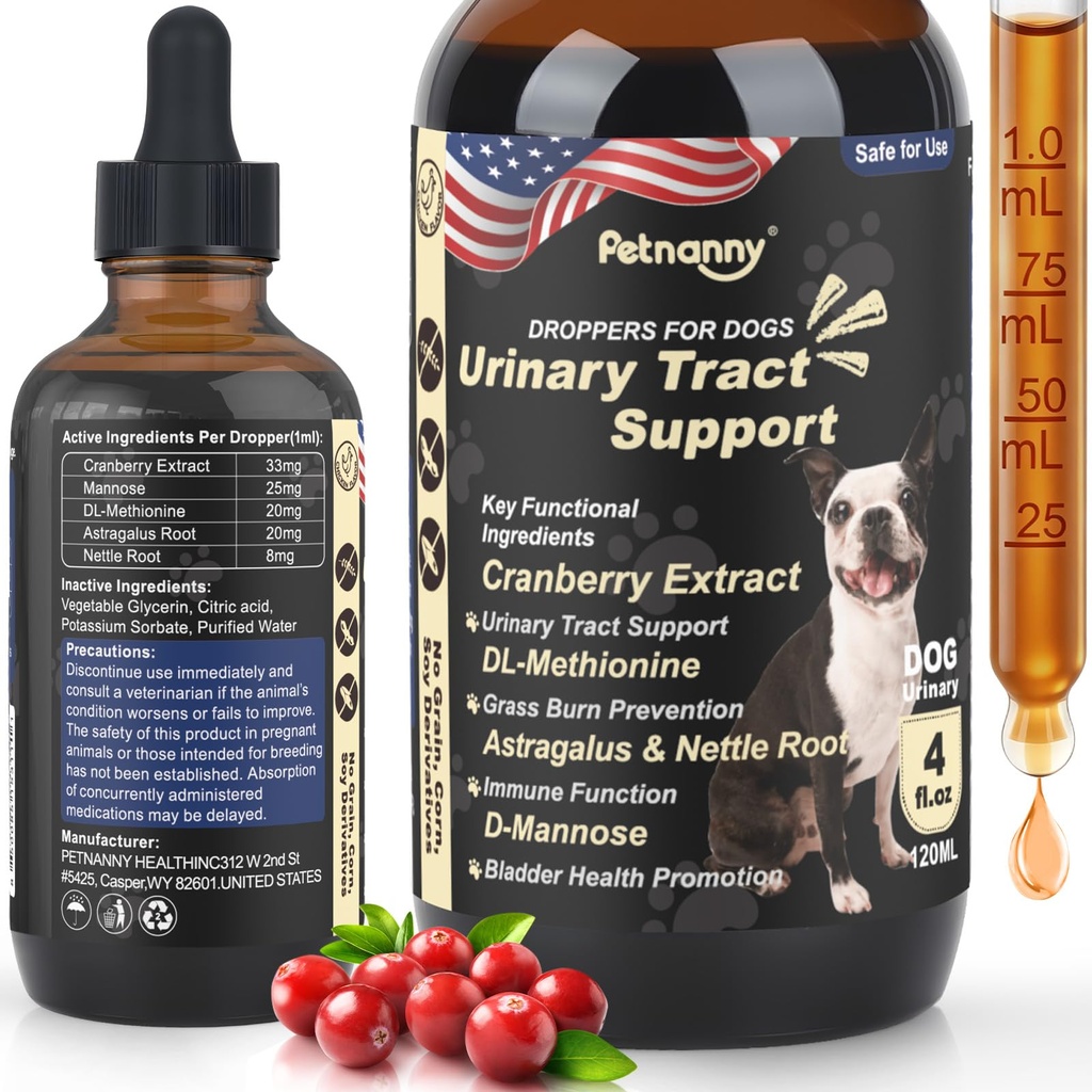 Petnanny Urinary Support Drops for Dogs, 4oz