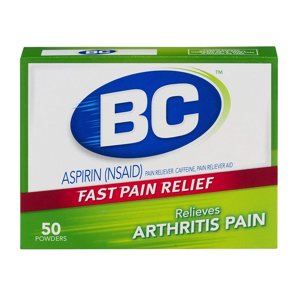 BC Arthritis Formula Pain Reliever Fever Reducer Powder, 50 Each (Pack of 2)