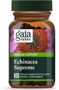 Gaia Herbes Echinacea Supreme - Supplément de soutien immunitaire - Echinacea Purpurea & Angustifolia Blend pour soutenir le système immunitaire - 30 phytocapsules liquides végétaliens (15 jours d'approvisionnement)