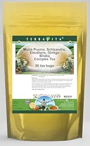 Muira Puama, Schizandra, Eleuthero, Ginkgo Biloba Complex Tea (50 sacchi di tè, ZIN: 511977)
