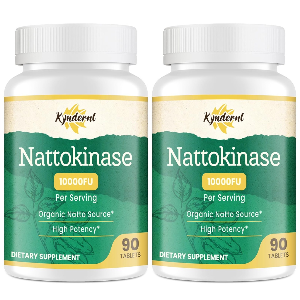Nattokinase Supplement 10000FU for Circulation Support, 180 Tablet