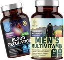 Number One Nutrition N1N Premium Men's Daily Multivitamin [Vitamines A C E D, Magnesium, Zink] und Blutzirkulationsergänzung [8 Leistungsfähige Kräuter & Vitamine], 2 Pack Bundle