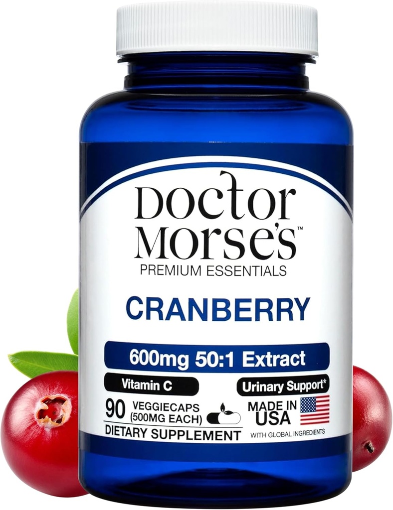 Pillole di supplemento di mirtillo per le donne e gli uomini, resistenza 30000mg, supporto del tratto urinario con vitamina C, fatto in FDA-Registered, NSF-Certified Facility, supporto sanitario generale, 90 capsule