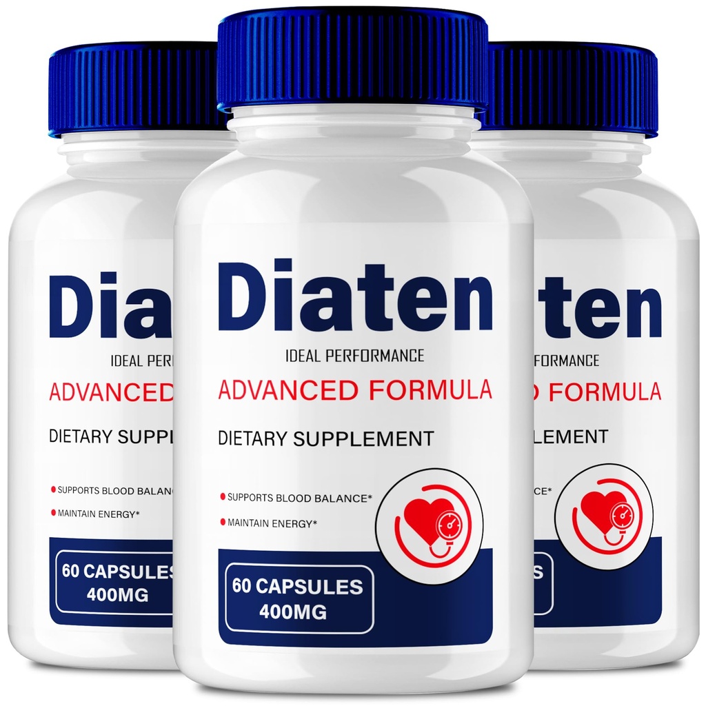 IDEAL PERFORMANCE Diaten Capsules, Official Diaten Support Supplement Pills - Maximum Strength, All Natural Healthy Circulation & Stable Levels, Premium Dia Ten Health Support Reviews (3 Pack)