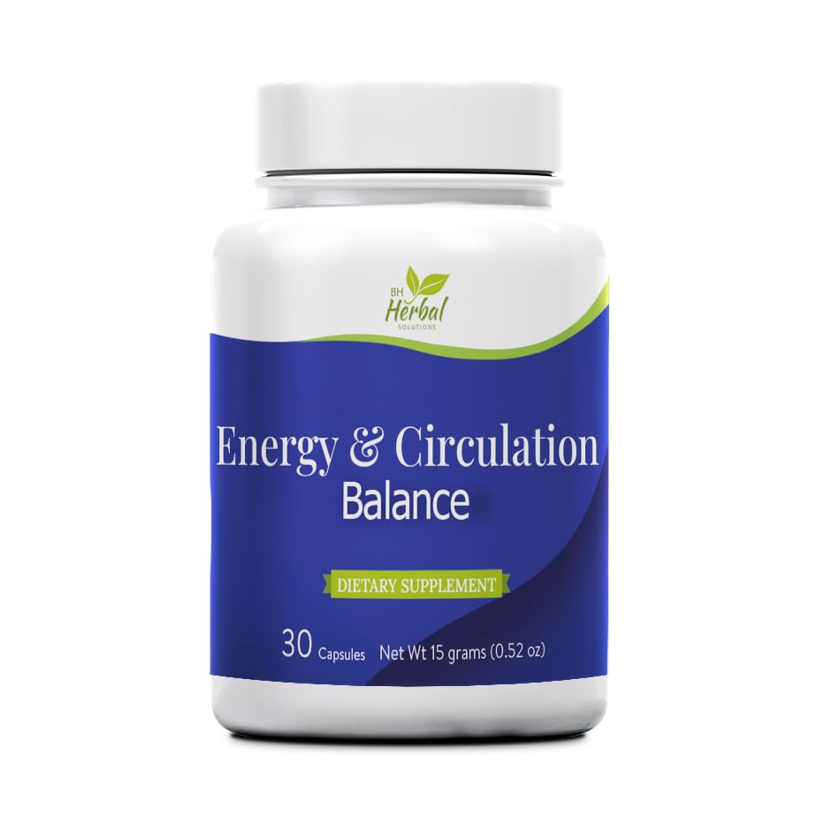 Energy, Circulation and Cardiovascular Wellness Support for Daily Vitality 100% Natural and Herbal
