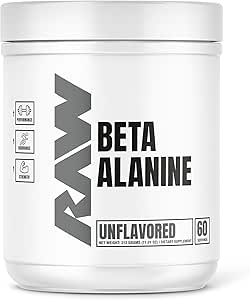 Polvere di beta alanina RAW, non aromatizzata (60 selezioni) - Polvere pre-allenamento per gli uomini e le donne - Supplemento di beta alanina per l'allenamento Endurance - Polvere di beta alanina pre-allenamento per la fame muscolare ridotta