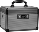 Medizin Lock Box mit Schlüssel, Alluminium Alloy Box für Medikamente, Erste Hilfe Box mit einer abnehmbaren Tray zu speichern Arzneimittel & Pillen für Zuhause, Schwarz 12 * 7.68 * 7.87 Zoll