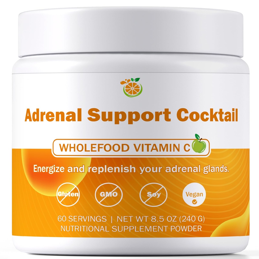 Adrenal Support Cocktail Powder, Adrenal Boost Drink Mix 8.5 oz