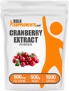 BulkSupplements.com Polvere di estratto di mirtillo - Polvere di aroma di mirtillo, Fonte di Vaccinium Macrocarpon Fruit - Vegan & Gluten Free, 500mg per Serving, 500g (1.1 lbs) (Pack of 1)