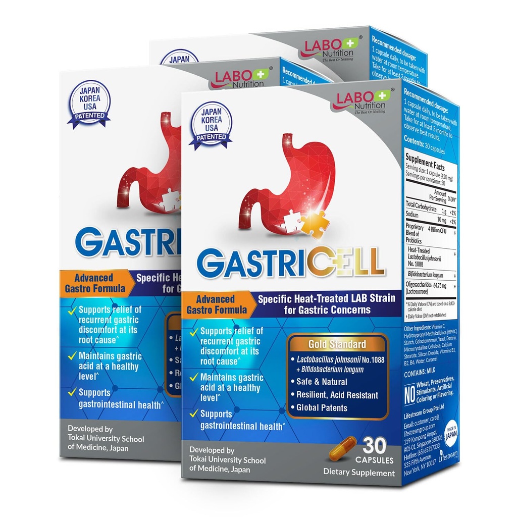 LABO Nutrition GASTRICELL Postbiotic Acid & Gastric Discomfort - 3 Pack