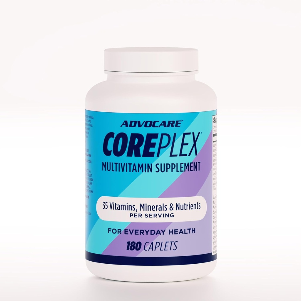 AdvoCare CorePlex - Tägliche Ergänzung mit Vitaminen & Minerals - Inklusive Vitamine A, C & E - Enthält Magnesium, Zink & Calcium - 180 Caplets